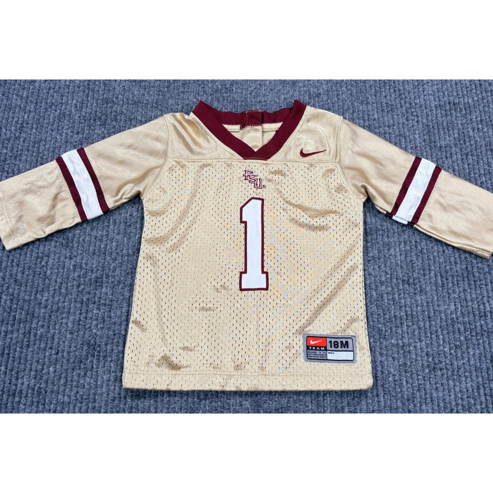 Nike FSU Florida State Seminoles Gold Mesh Jersey Infant 18M Number 1